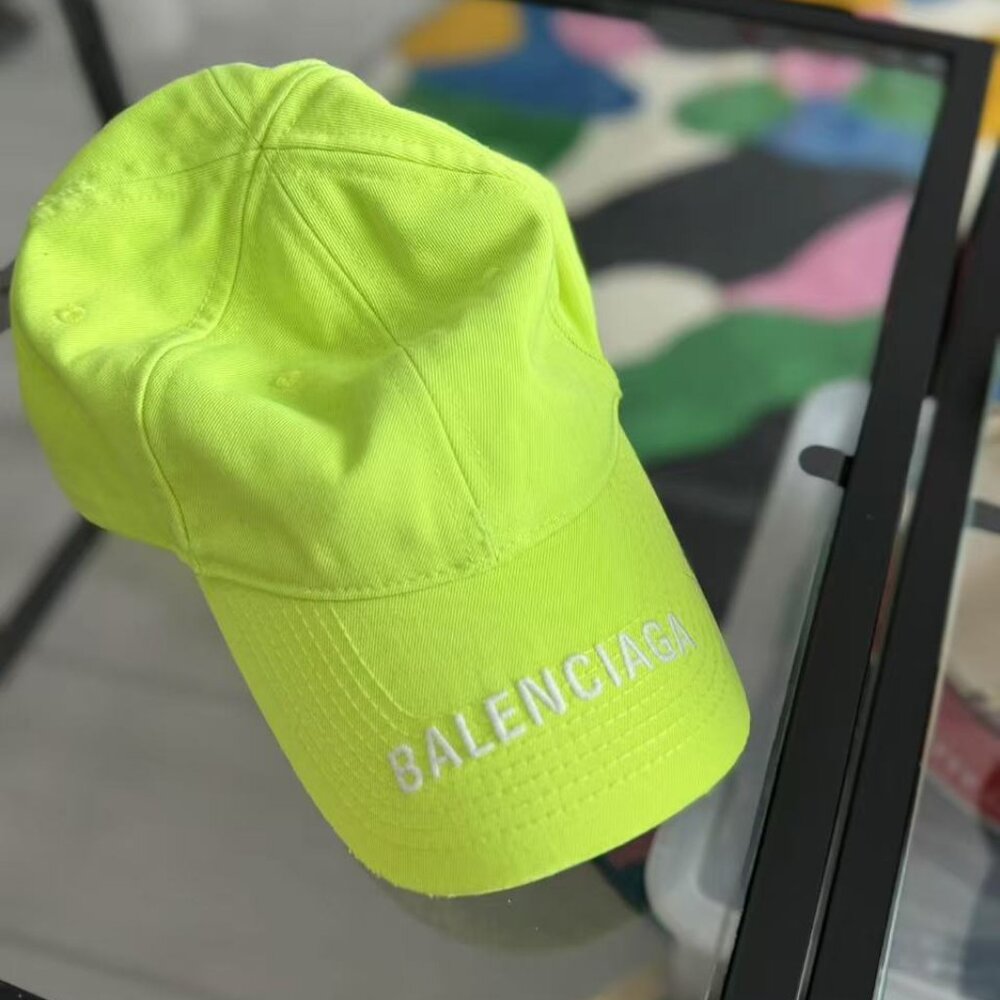 Balenciaga Logo Visor Cap 'Fluo Yellow/White'